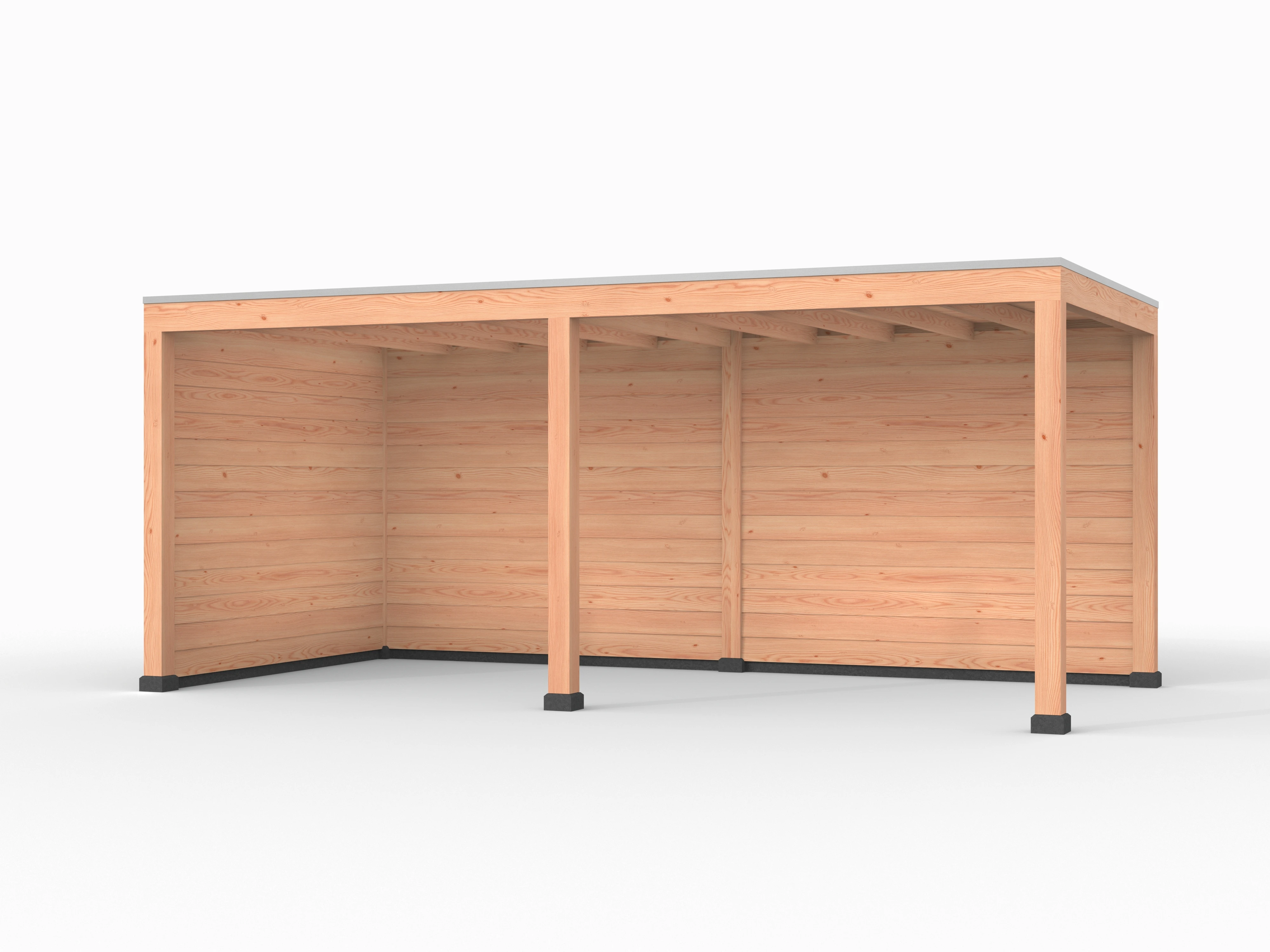Douglas overkapping, 600 x 300, met achterwand en zijwand, Westwood Elegant - Afbeelding 1